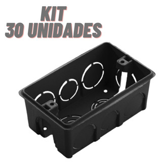 Kit 30 Caixinhas de luz 4x2 Preta