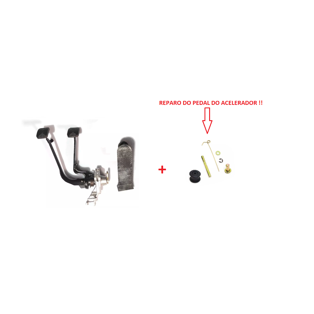 KIT PEDALEIRAS CAPAS PEDAL FREIO E EMBREAGEM FUSCA