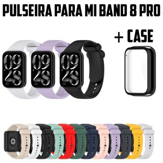 pulseira para mi band 8 pro xiaomi de silicone extra smart band + Case TPU promoção