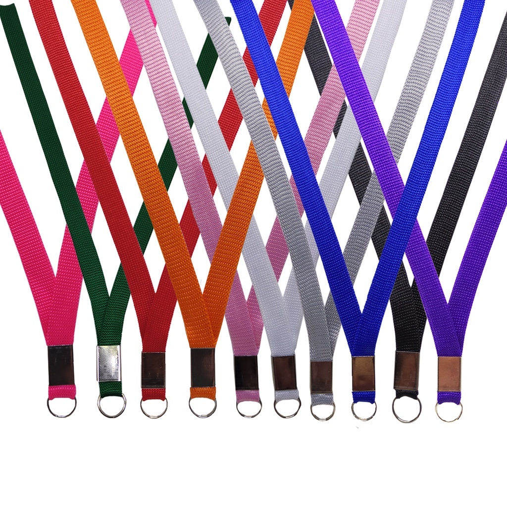 Cordão para Crachá 12mm Liso C/Argola | 1 cor | 10 unid. em Oferta na Shopee