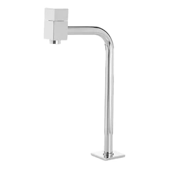 Torneira de Inox Para Cuba de Sobrepor - Torneira quadrada cromada para cuba alta