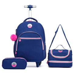 Kit Infantil Feminino Escolar Lancheira Estojo Reforçada