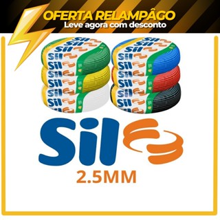 Fio Cabo Elétrico Flexivel Cabinho de Energia Sil 2,5mm rolo com 50 Metros