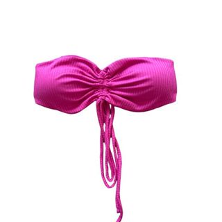 Cropped Feminino Top Franzido Amarração Com Bojo Removível Canelado
