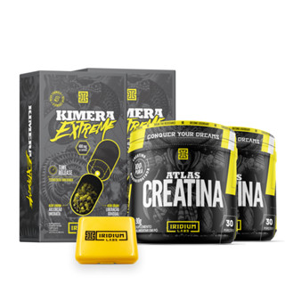 Kit 2x Kimera Extreme + 2x Creatina 90g + porta caps