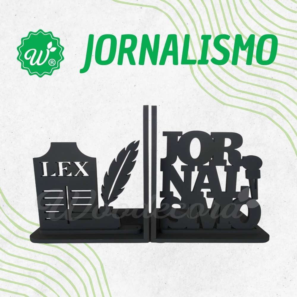 Aparador de Livros Jornalismo Woodecora
