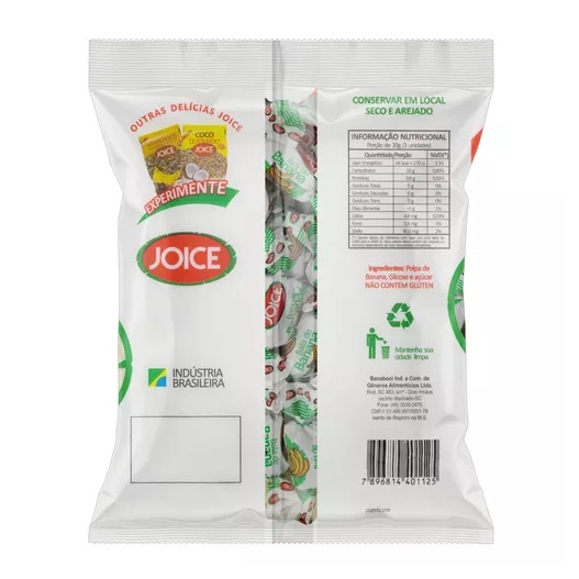 Balas De Banana Joice 1kg doce banana