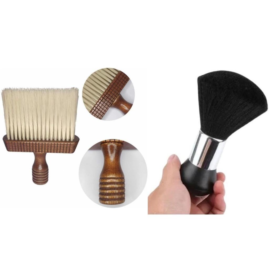 Kit Espanador Retrô + Espanador Bolinha Para Barbeiro Cabeleireiro