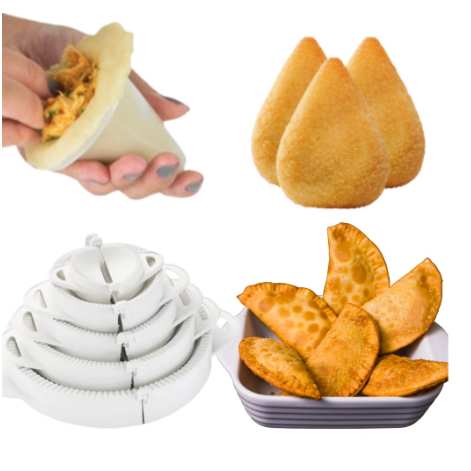 Kit Forma de Coxinha  e Forma Molde Pastel Salgados Risole