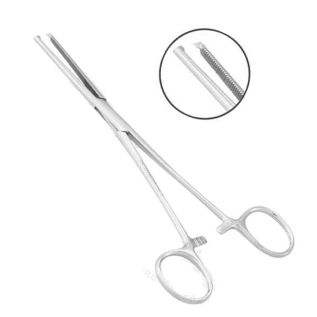 Pinça Kocher 1x2 Curva e Reta Aço Inoxidável