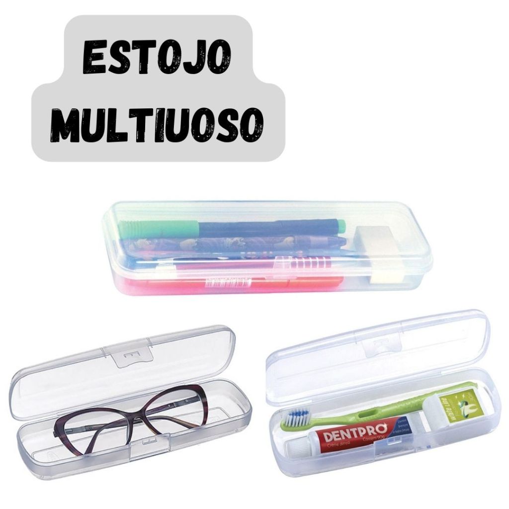 Estojo Multiuso Óculos Escova de Dente Lápis Talheres