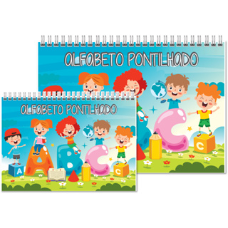 ALFABETO PONTILHADO NOVO - Livro de atividades Infantil impressa pequeno ou grande - NOVO DESIGN em Oferta na Shopee