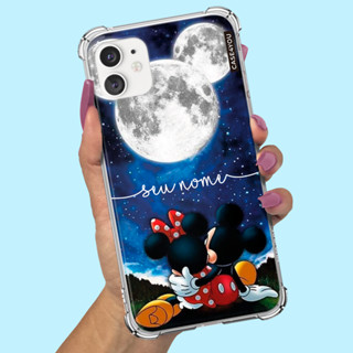 Capa Capinha de celular Personalizada Anti-impacto com nome Mickey e Minnie 3