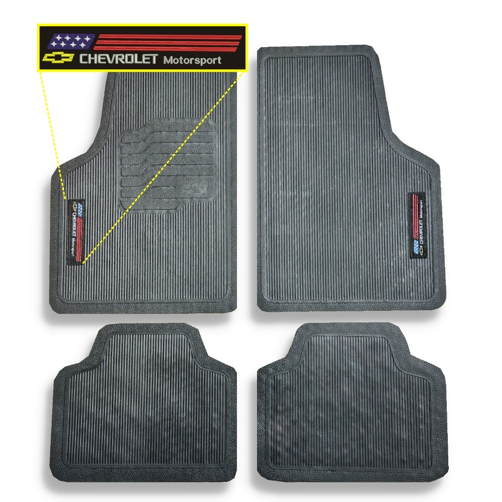 Tapete Chevrolet Celta Corsa Astra Vectra Agile Montana Monza Borracha Pvc Com Logo Bordado 4 Peças