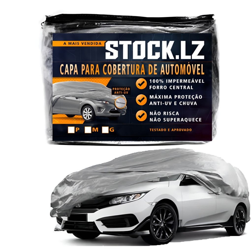 Capa Cobrir Carro Automotiva Forrada Impermeável 100% Protege Sol Chuva Poeira Hatch Sedan e Suv Anti-UV em Oferta na Shopee