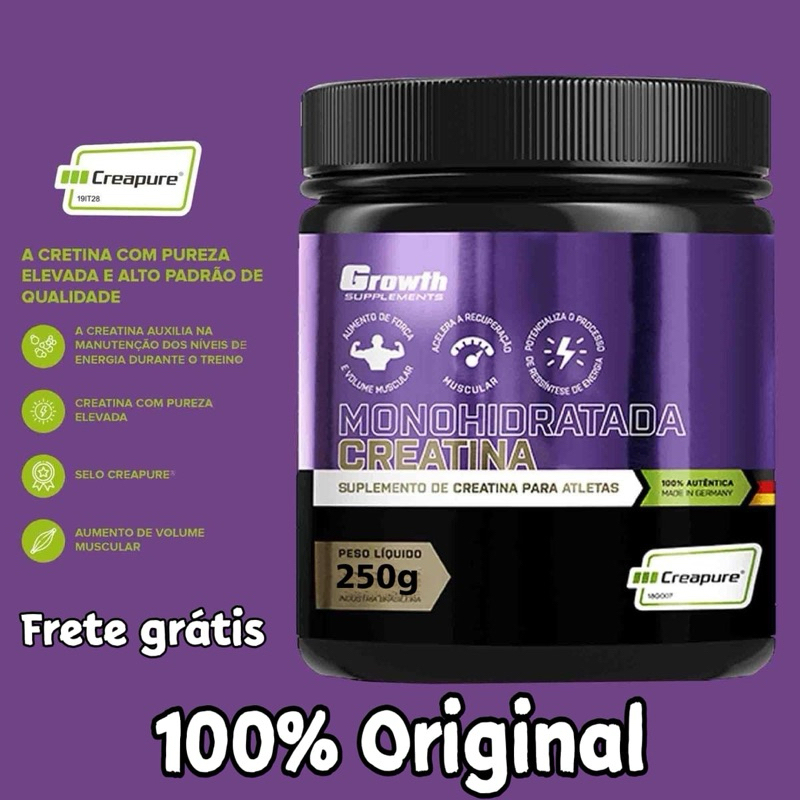 Creatina Crepure da Growth 100% original