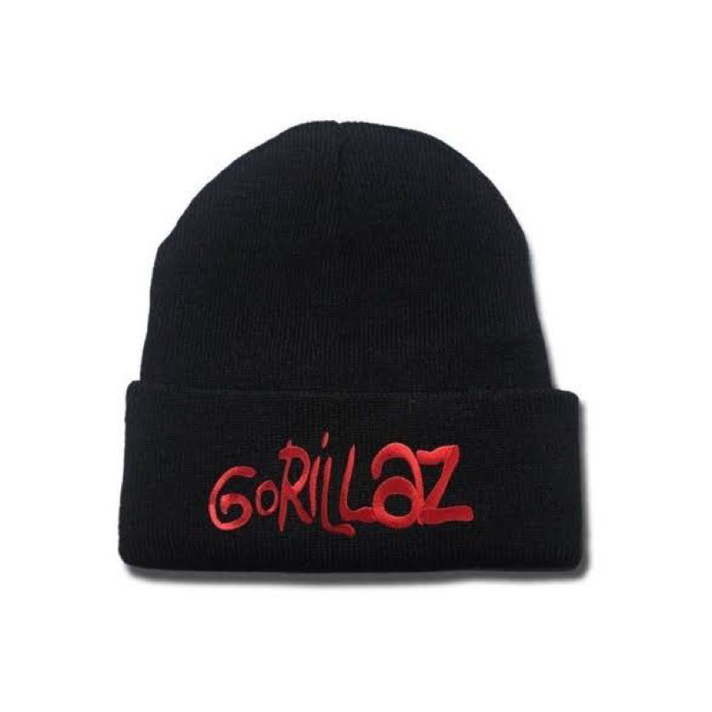 Touca Gorro Bordado Gorillaz Escrito em Vermelho em Oferta na Shopee