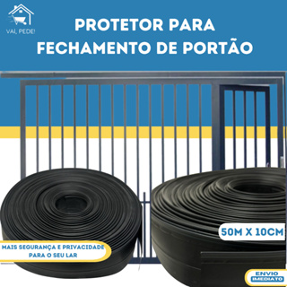 Protetor de Portão 50 METROS na cor PRETA  (10 cm de altura) em Oferta na Shopee