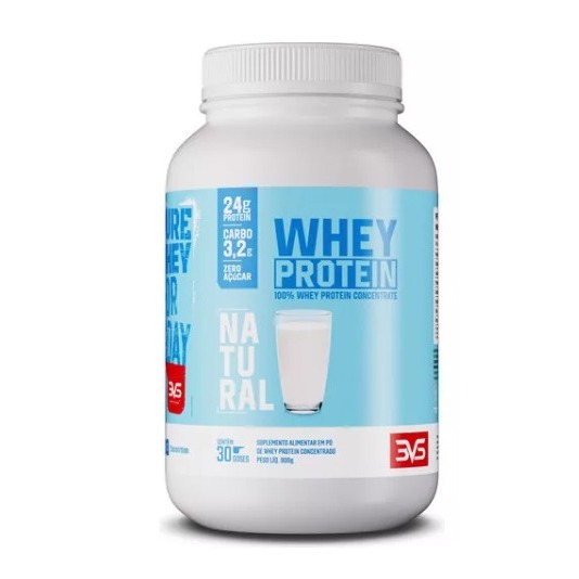 Whey Protein 100% Concentrado Com 23g De Proteína Por Dose - 900g - Zero Açúcar 3VS Nutrition em Oferta na Shopee