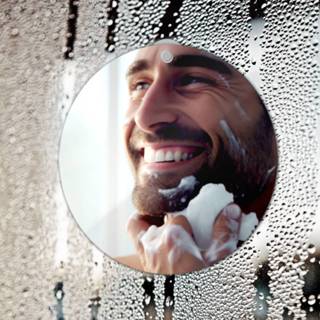 Espelho para Box com Ventosa em Acrílico - Barbear - Depilar - Chuveiro Banho com Anti Embaçante em Oferta na Shopee