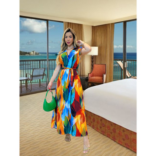 vestido long de crepp estampa com novo-cc0017-3