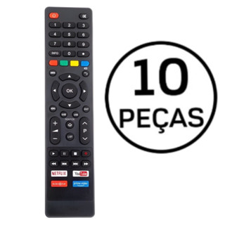 KIT 10 Controle remoto para TV Philco Smart 4k Netflix smart Youtube Globo play Amazon Prime Vídeo