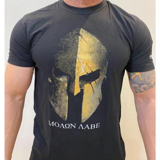 camiseta preta espartano camisa guerreiro estamos em prontidão