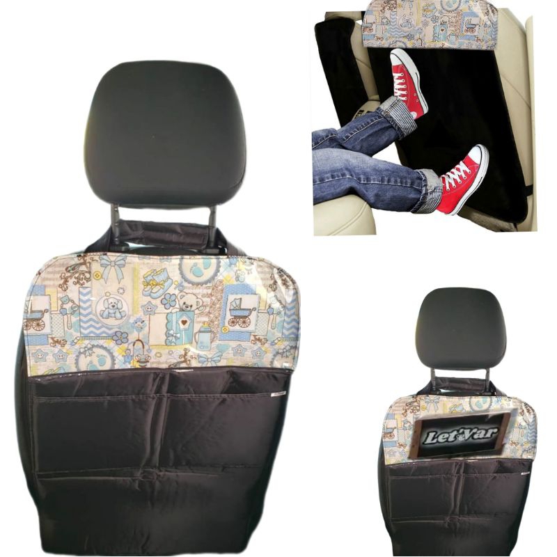 Protetor para banco veicular anti-pé com suporte para celular ou tablet