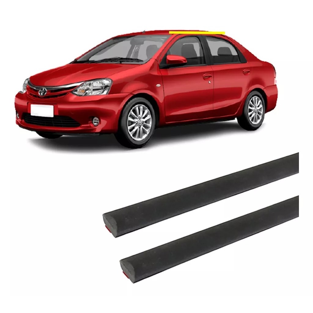 Par De Friso Do Teto Borrachão Etios Sedan 2013 A 2019