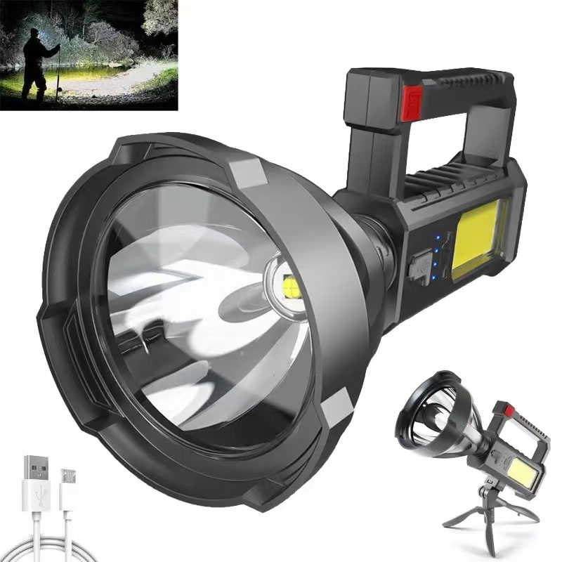 Lanterna Holofote Luz Forte Recarregável Usb Prova D'água Portatil Lanterna LED portátil MT832 (5) MT835 (F1)