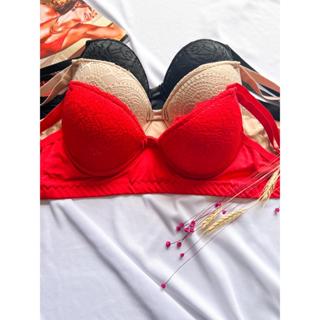 Kit C/ 3 Sutiã Reforçado Básico De Renda Com Bojo Direto Da Fábrica em Oferta na Shopee