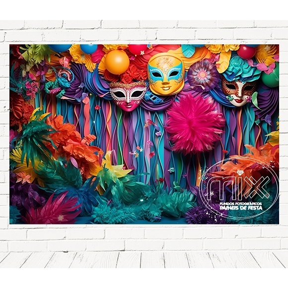 Fundo Fotográfico Sublimado No tema Carnaval Para Festas 2,20x1,50 em Oferta na Shopee