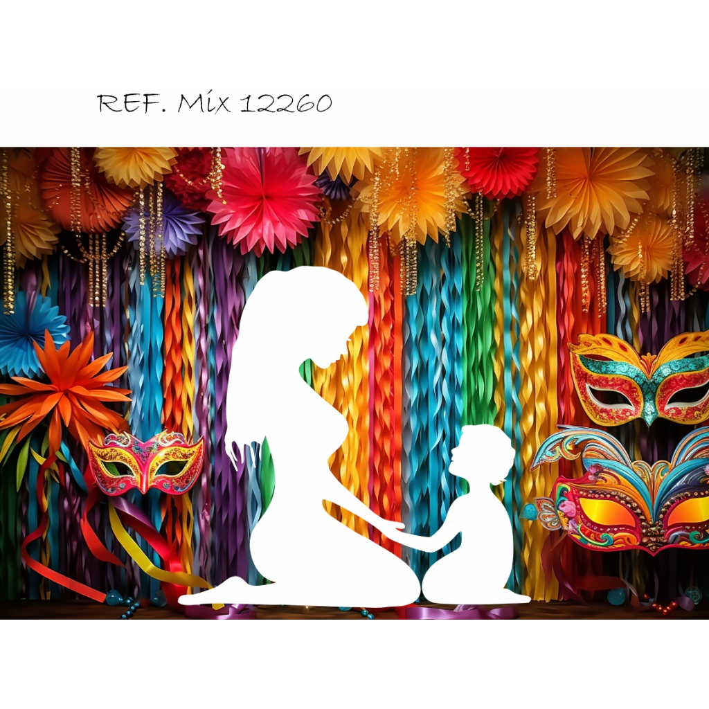 Fundo Fotográfico Sublimado No tema Carnaval Para Festas 2,20x1,50