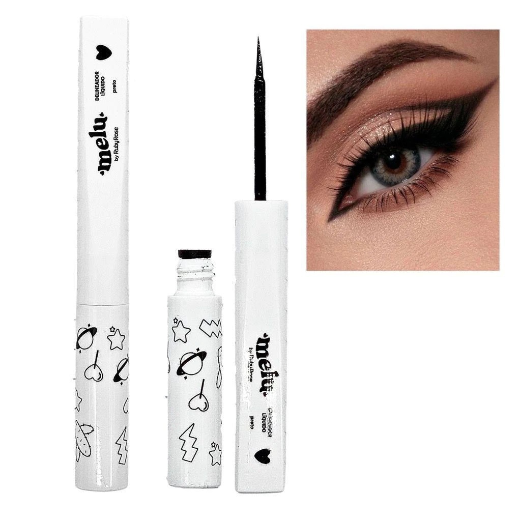 Delineador Liquido Preto Melu-Ruby Rose 2201