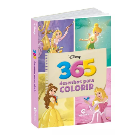 Livro para Colorir Disney  Princesas e Fadas - 365 Desenhos Para Colorir