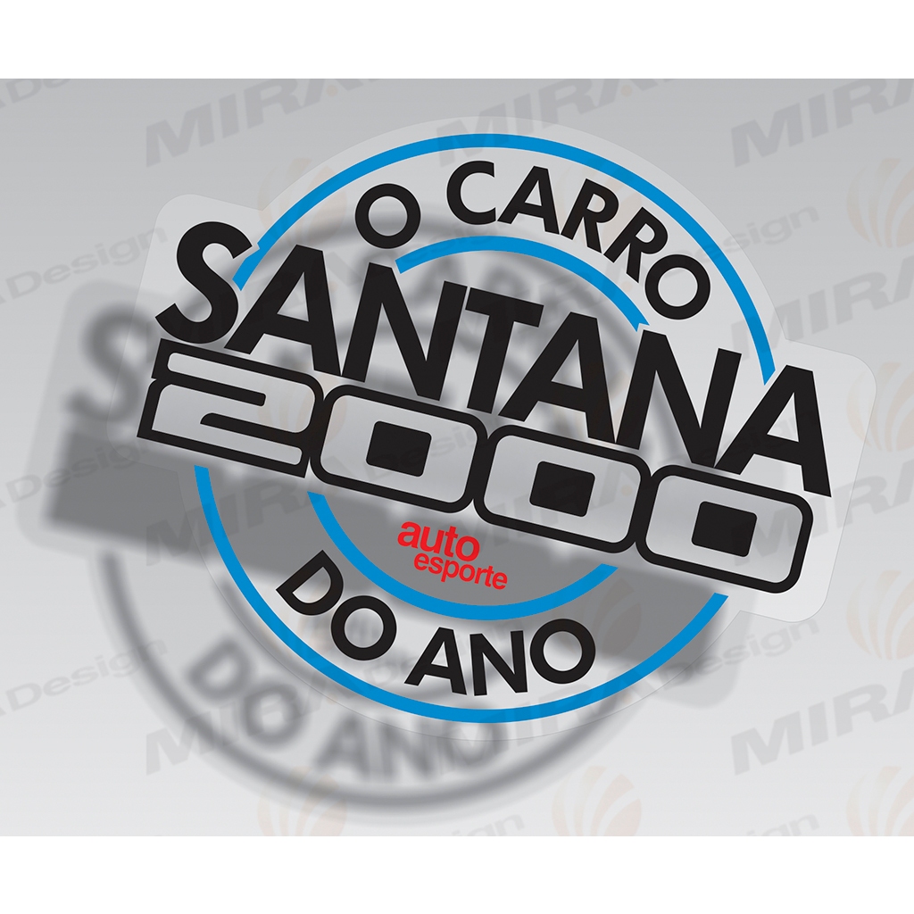 Adesivo VW SANTANA 2000 CARRO ANO REVISTA AUTO ESPORTE p/ Vidro