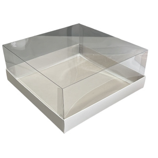 10 UNI - CAIXA BOLO  25X25X10 CM TAMPA ACETATO em Oferta na Shopee