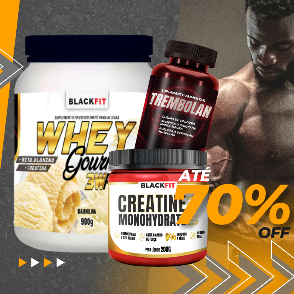 Combo WHEY Sabor Baunilha Com Beta Alanina Melhor Max Titanium Growth + Creatina + Trembolan Ganhe Até 7Kgs