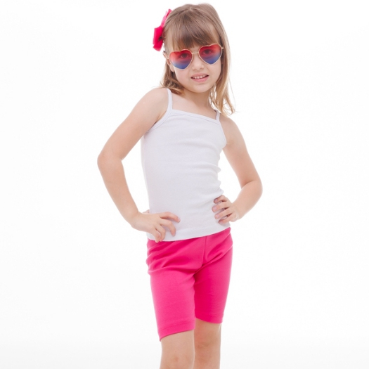 Short Infantil Menina Ribana Elástico Básico Criança  4 ao 14 Varias Cores