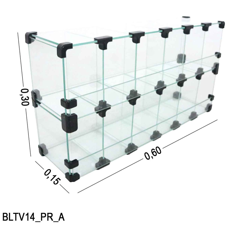 Baleiro De Vidro  Expositor Para Bar   - 0,60 x 0,30 x 0,15  CM em Oferta na Shopee