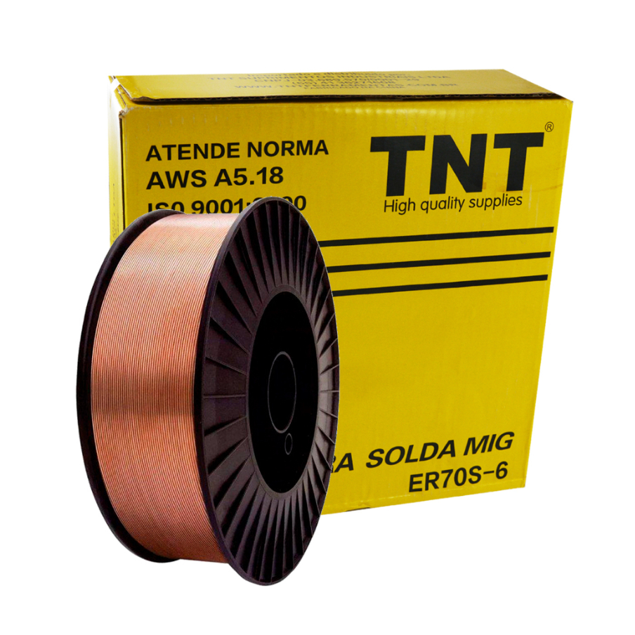 Arame para Solda Mig 0,8 MM Rolo Plástico 15 KG ER70S-6 TNT