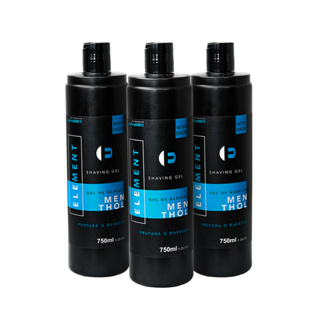 3 Uni Shaving Gel de Barbear Menthol Element 750gr em Oferta na Shopee