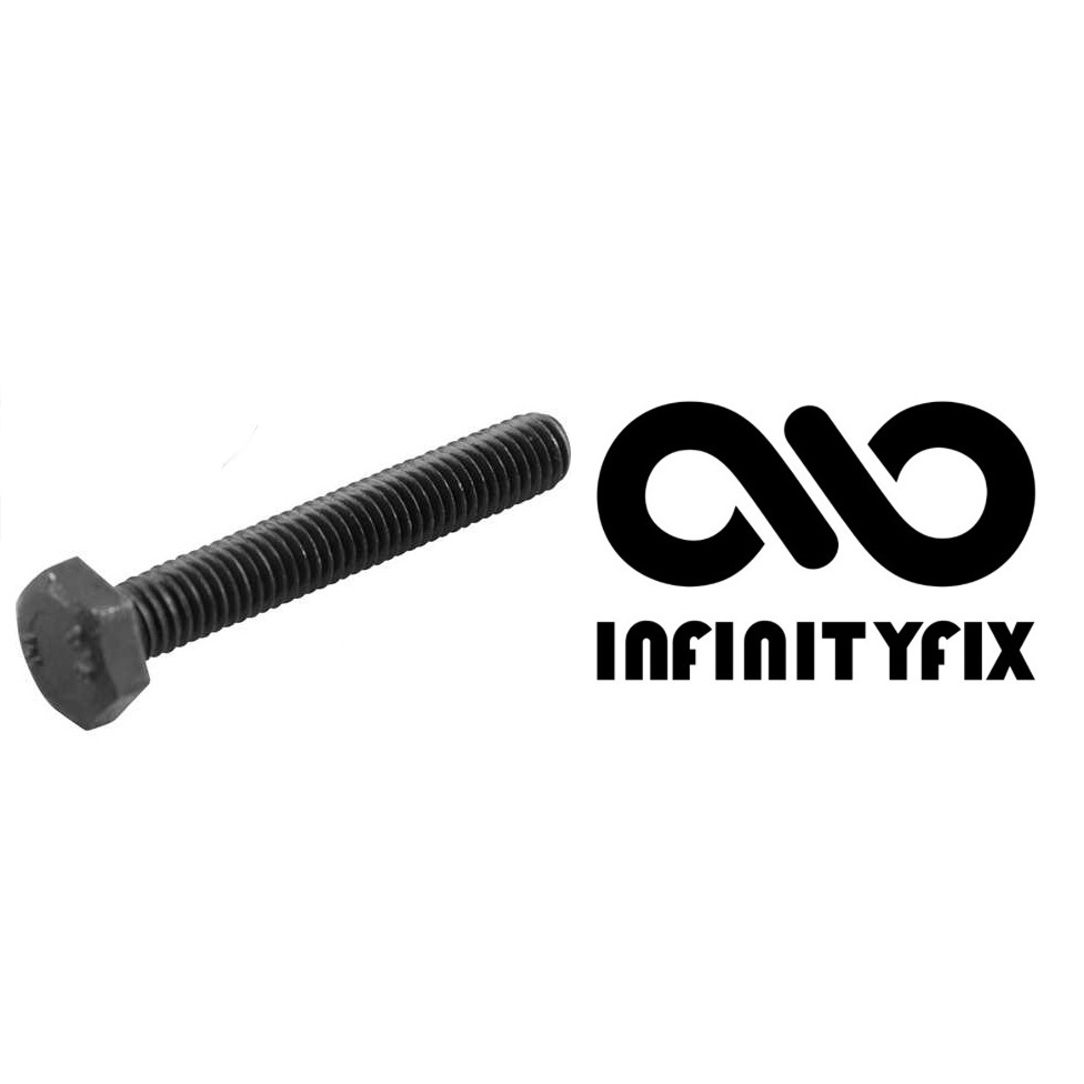 Kit Parafuso M10x70 Sextavado Aco 8.8 Passo Rosca Grossa Arruela Porca Travante Nylon-PARAFUSO CHAVE 17 - ROSCA INTEIRA