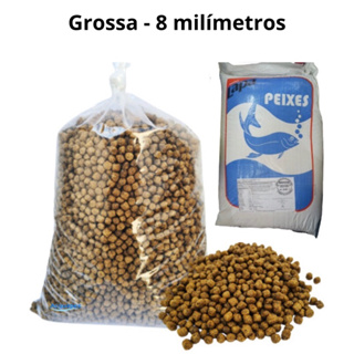 Até 5Kg Ração Grossa Peixe Tilapia/Carpa 8mm Engorda/Crescimento - 28% Proteína em Oferta na Shopee