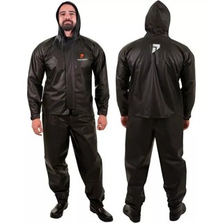 Capa De Chuva Conjunto Completo Para Motoqueiro Adulta Com Capuz Gola Bolso Interno Diversos Tamanhos