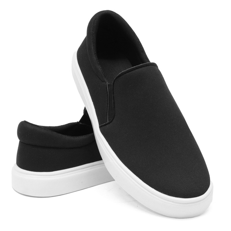 Sapatênis Iate Casual Tênis Slip on Calce Fácil - Esporte Fino - 181 Preto - Unissex em Oferta na Shopee