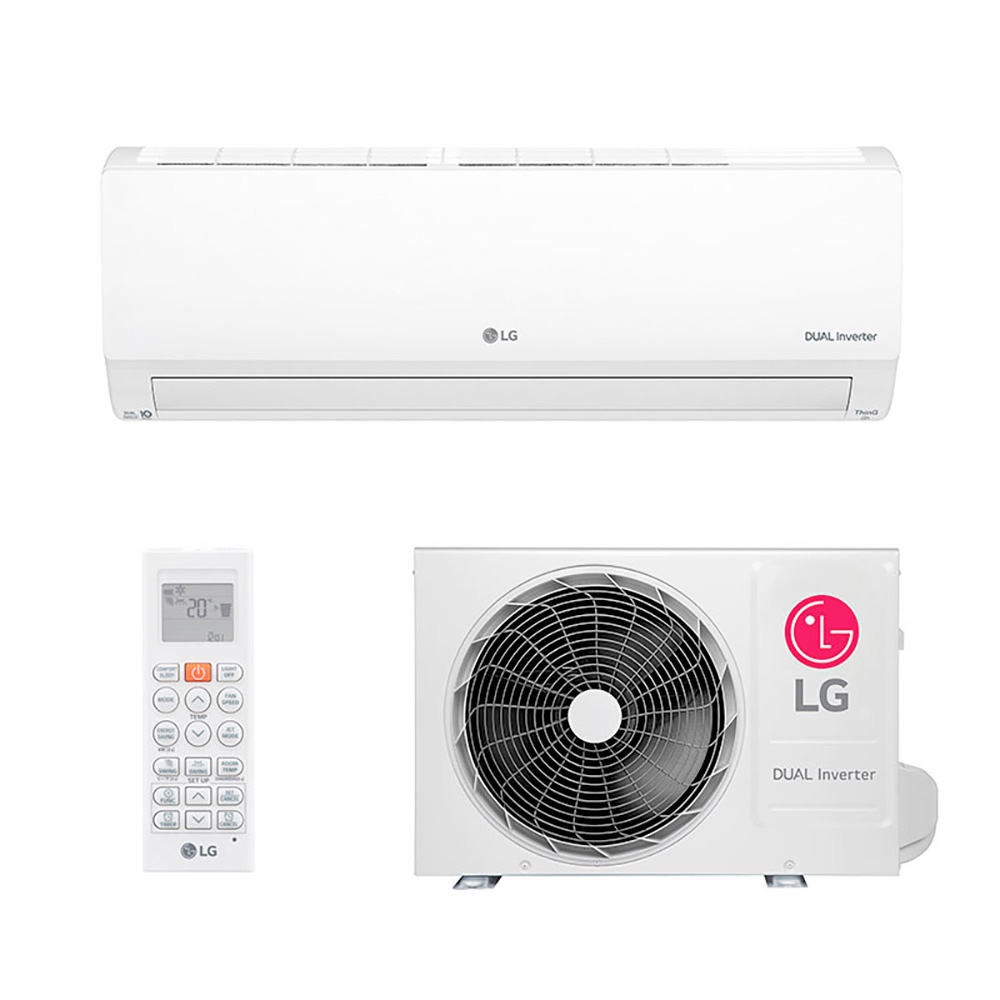 Ar Condicionado Split Inverter LG Hi Wall DUAL Voice 12000 BTUs Quente Frio S4NW12JA31A - 220V