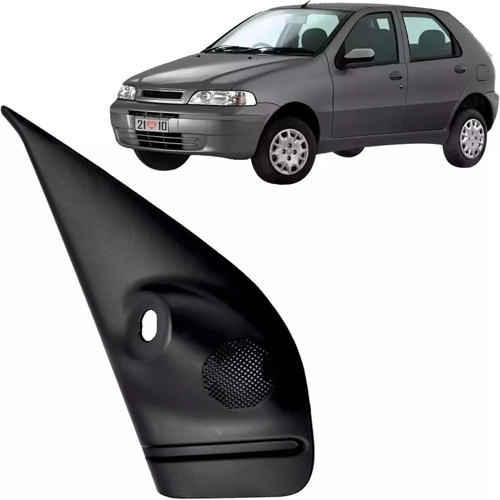 Moldura Acabamento Int Retrovisor C/ Furo Fiat Palio Fire 97 a 2005 4 Portas Lado Esquerdo Motorista