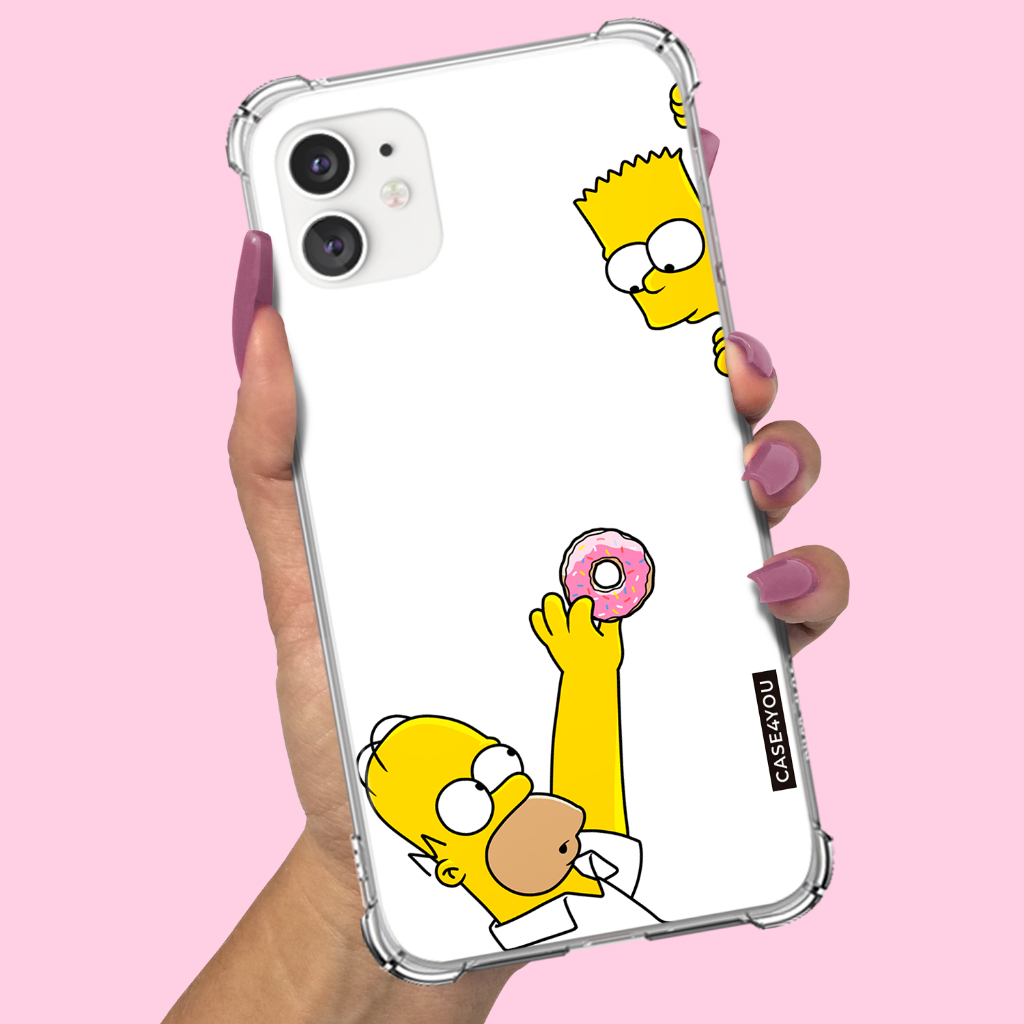 Capa Capinha de celular Personalizada Anti-impacto Homer Simpsons