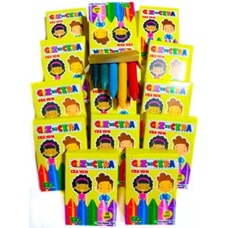 200 Cxs Giz De Cera Pequeno 5 Cores 5 Cm Para Kit Festas Lembrancinha Aniversario Prenda Quermesse